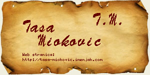 Tasa Mioković vizit kartica